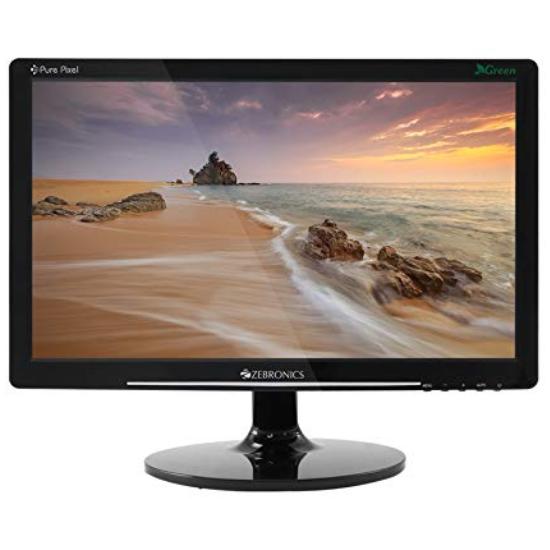 Zebronics 21.5" LED Backlit Computer Monitor Full HD with VGA/HDMI Ports (Black)